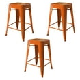 thumbnail image 1 of AmeriHome Loft Orange 24 in. Metal Bar Stool - 3 Piece, 1 of 4