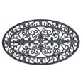 thumbnail image 1 of AmeriHome Oval Shape Decorative Scrollwork Rubber Entry Mat 18 x 30 in. - 2 Piece Set, 1 of 6