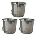 thumbnail image 1 of AmeriHome Small Stainless Steel Bucket Set 3 Pc SSB132SET, 1 of 5