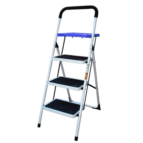 AmeriHome Three Step Utility Stool With Utility Tray