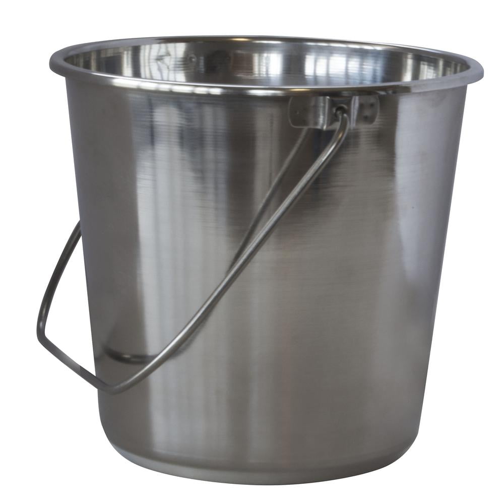 XLarge Silver Stainless Steel Bucket Set - 3 Piece