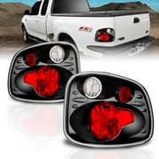 AmeriLite FORD F-SERIES FLARE SIDE 01-03 TAIL LIGHTS VERSION 2 BLACK