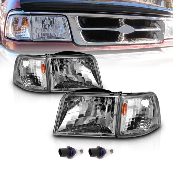 AmeriLite FORD RANGER 93-97 HEADLIGHTS CLEAR W/ CORNER AMBER