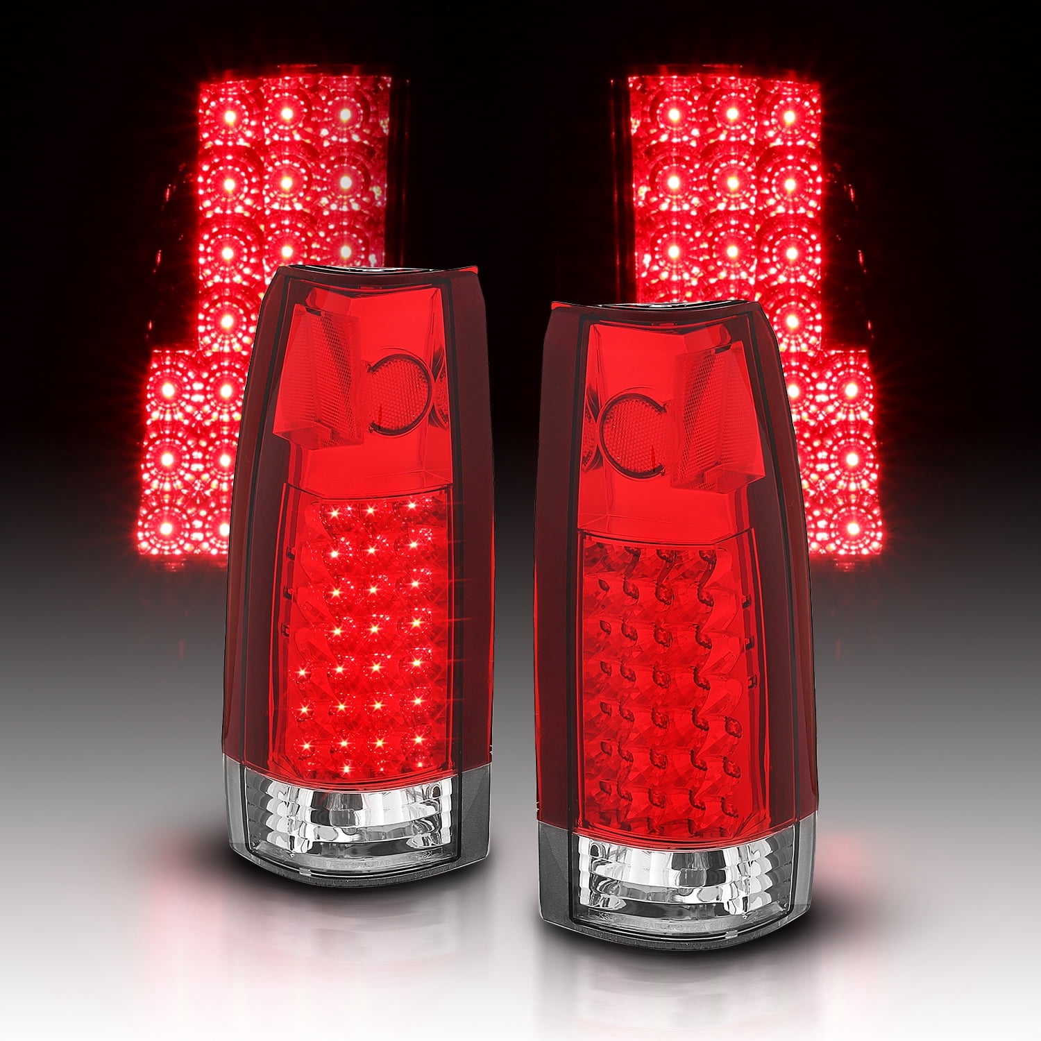 AmeriLite Red LED Tail Lights G2 for Chevy Full Size - Passenger and Driver Side