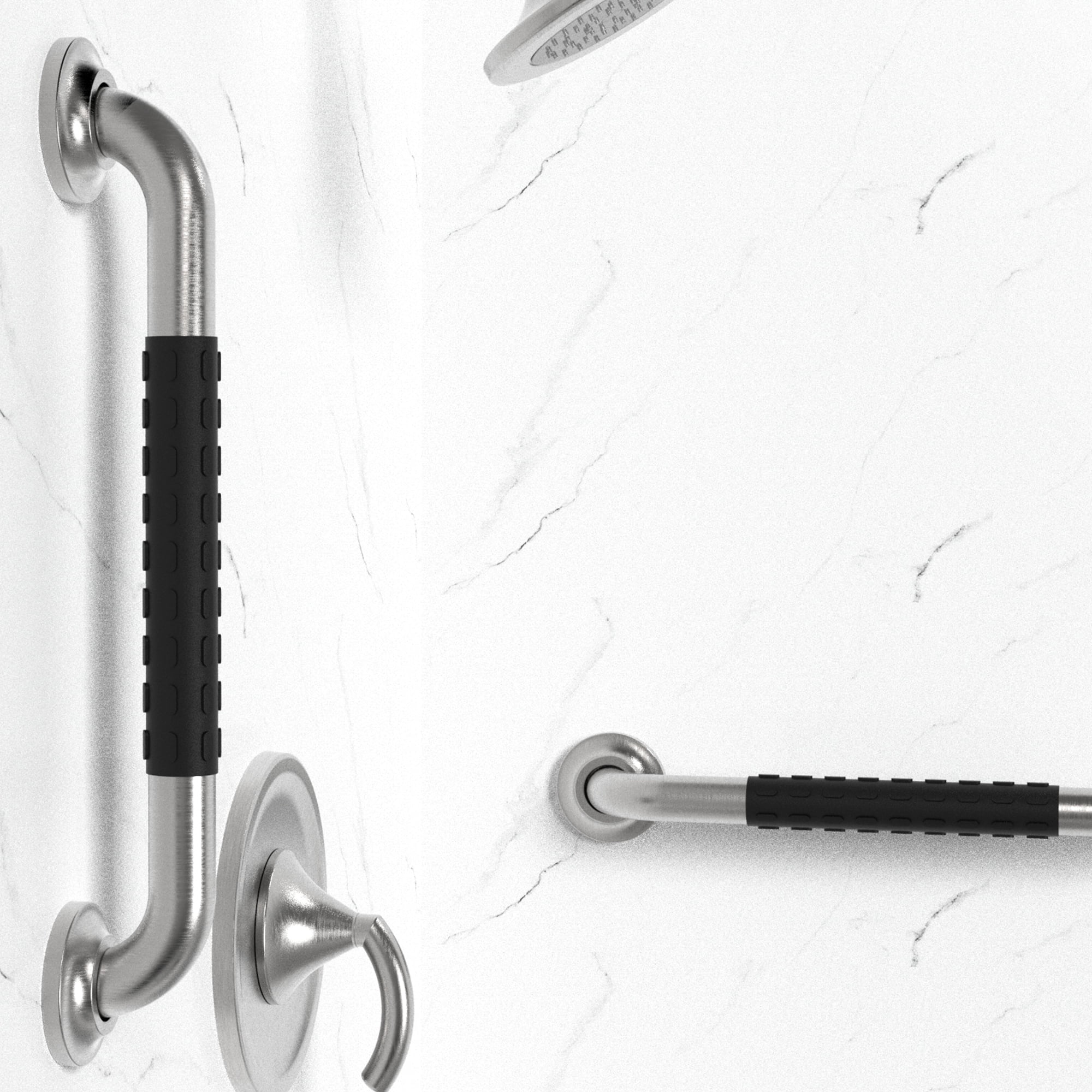 AmeriLuck 2-Pack 16 inches Designer Bath Grab Bar with Anti-Slip Rubber ...