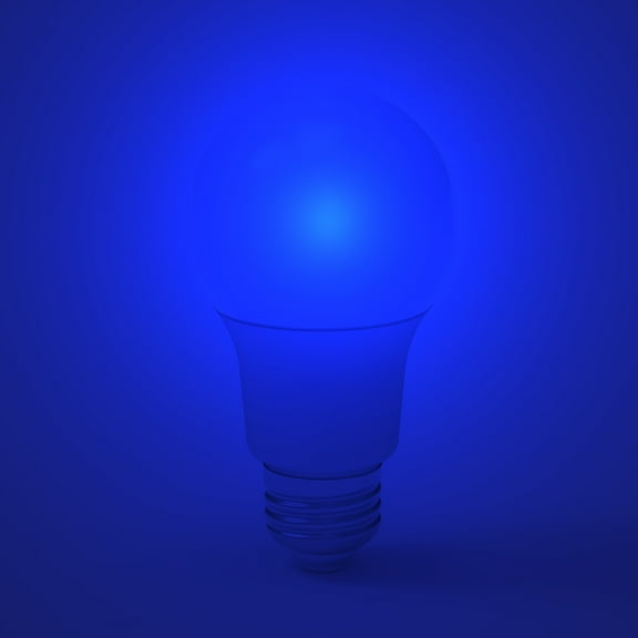 AmeriLuck Colored A19 LED Light Bulb, Deep Cobalt Blue with Black Light Effect, 5W (40W Equivalent), E26 Medium Scew Base, Waterproof for Outdoor Use