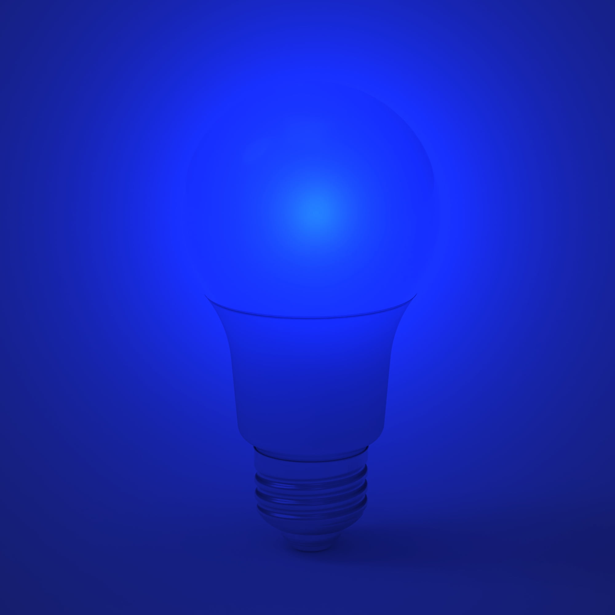 Blue 7W LED A19 Bulb with E26 Base