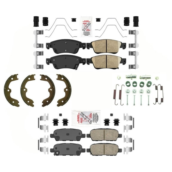 AmeriPLATINUM Ceramic Pads Hardware boots Brake Pads For Infiniti Q60 2014-15