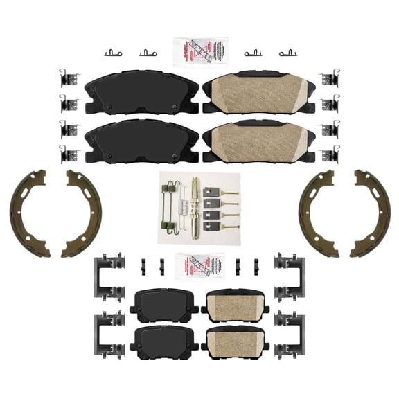 AmeriPRO Ceramic Disc Brake Pads Parking Shoes For Dodge Charger Pursuit 14-22