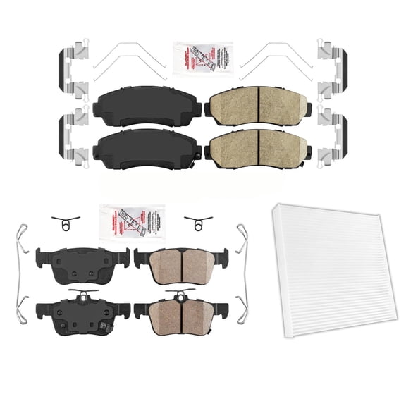 AmeriPRO Front & Rear Ceramic Brake Pads & Hardware For Acura RDX 2019-2021