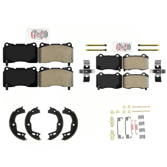 AmeriPRO Semi Met Brake Pad w Brembo 4 Piston for Hyundai Genesis Coupe 2010-16