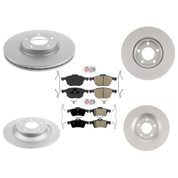 AmeriPro GEO Coated Disc Brake Rotors Brake Pads Hardware for Mazda 5 06-17