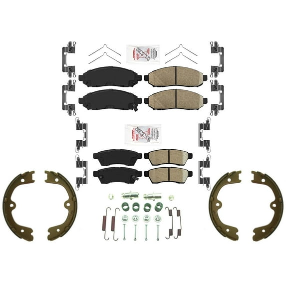 AmeriPro Premium Ceramic Disc Brake Pads Parking for Nissan Frontier 2016-2023
