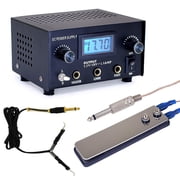 AmeriVolt Dual Tattoo Power Supply Kit for Two Machines w/ Flat Foot Pedal