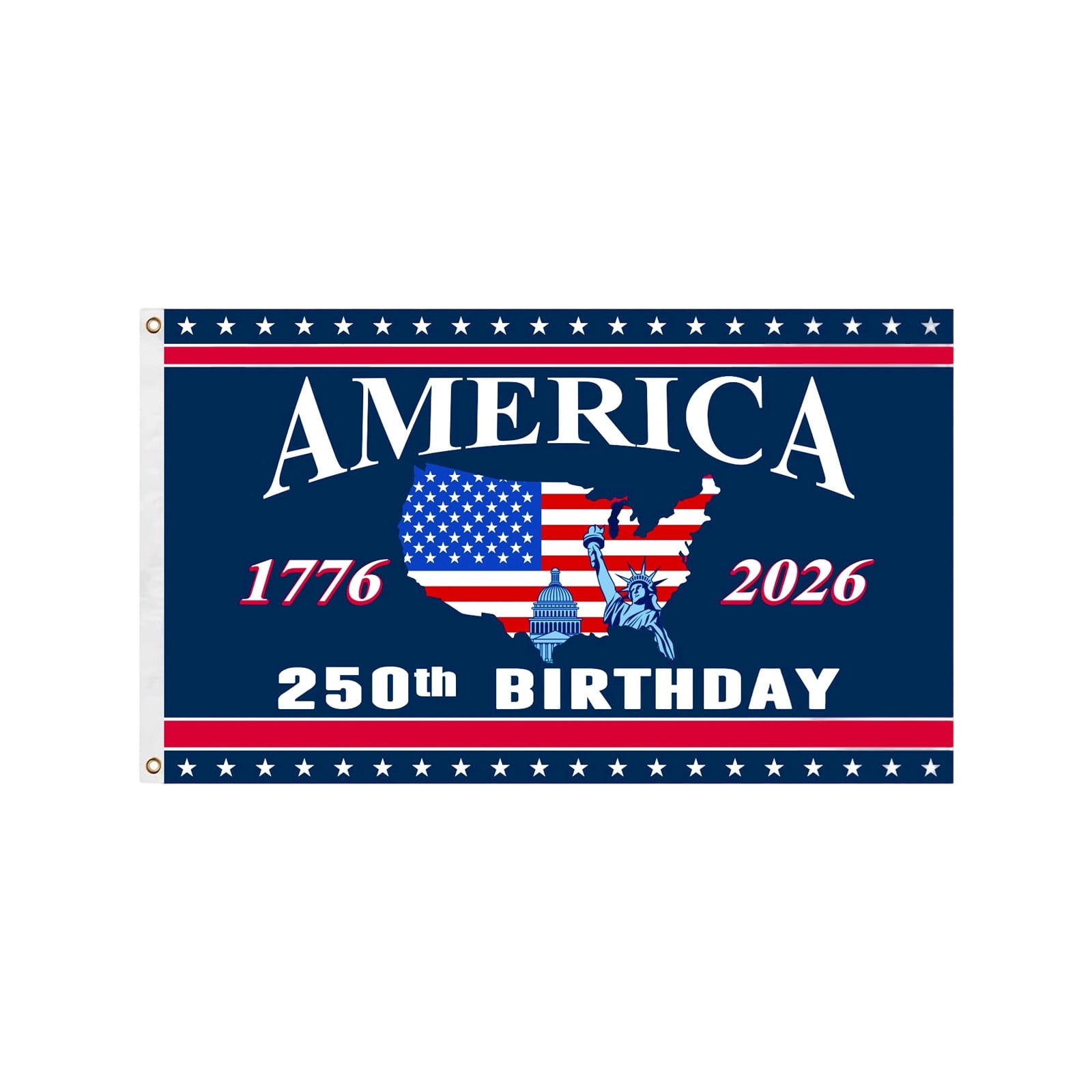 America 1776‑2026 250th Birthday Outdoor Flag – 4th of July ...