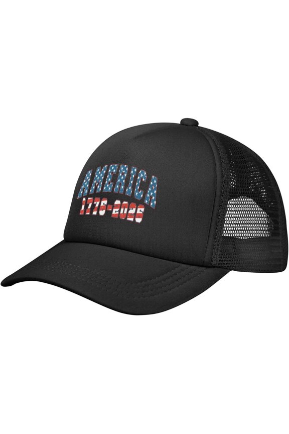 America 1776 2026 Cap 250th Birthday 250 Years Mesh Cap Trucker Hat
