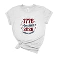 thumbnail image 1 of America 1776 2026 Land of the Free Vintage Badge Patriotic Tee Men Women, 1 of 6