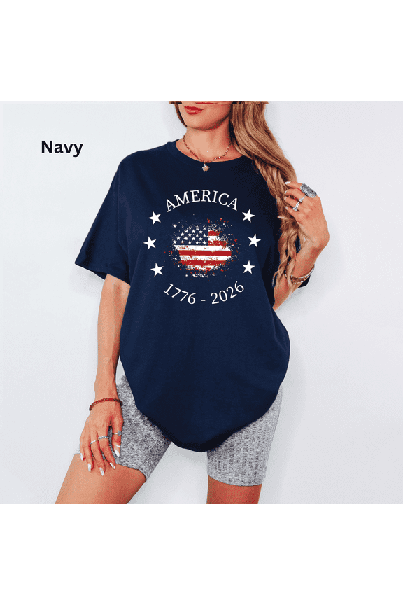 America 1776-2026 T-Shirt, 4th of July Patriotic USA Tee, Independence Day Shirt