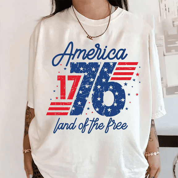 America 1776 Land of the Free Patriotic T-Shirt