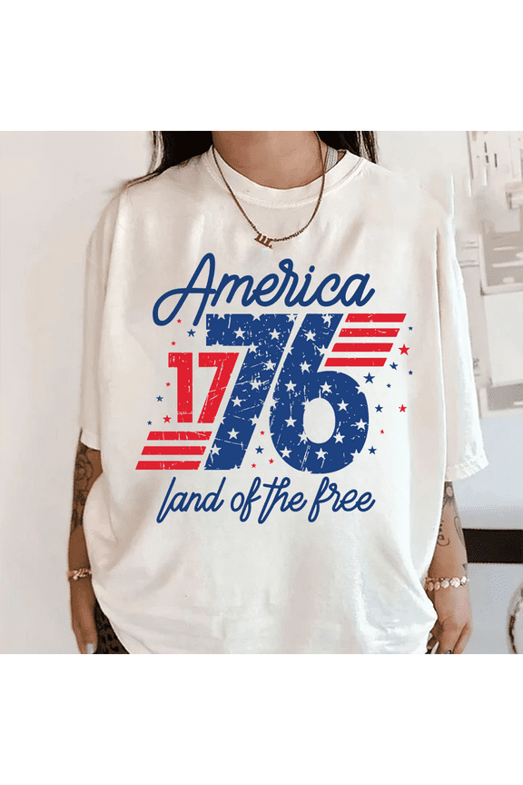 America 1776 Land of the Free Patriotic T-Shirt