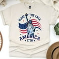 thumbnail image 1 of America 1776 Statue of Liberty T-Shirt – Home of the Free USA Graphic Tee, Natural, Size 4XL, 1 of 6