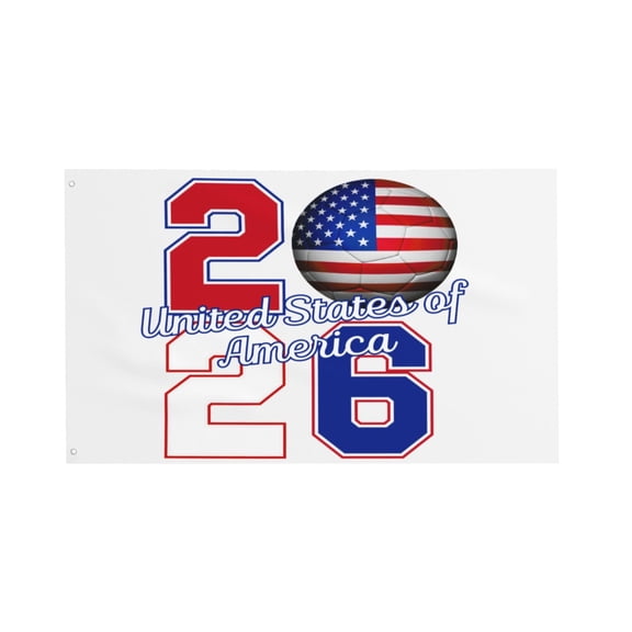 America 2026 World Cuo Flag Soccer Football Supporters Cup26 36x60 Banner Yard Outdoor Flags