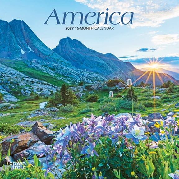 America 2027 7 X 14 Inch (Hanging) Monthly Mini Wall Calendar, (Paperback)