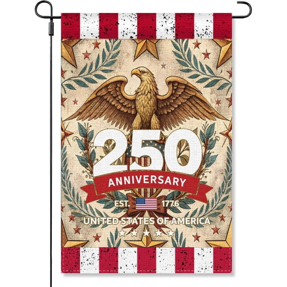 America 250 Anniversary Celebration Yard Flag Banners for House 12"x18"