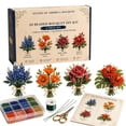 thumbnail image 1 of America 250 Beaded Bouquet DIY Kit, 4 Pack Beaded Bouquet Plant Making Kit, Red White Blue Patriotic Craft Collection for 4th of July, Fun Beading Project Supplies for Beginners, 1 of 6
