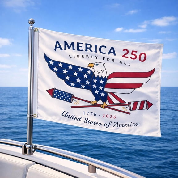 America 250 Boat Flag - Liberty Eagle Patriotic USA 28x40 POLE NOT INCLUDED House Flag