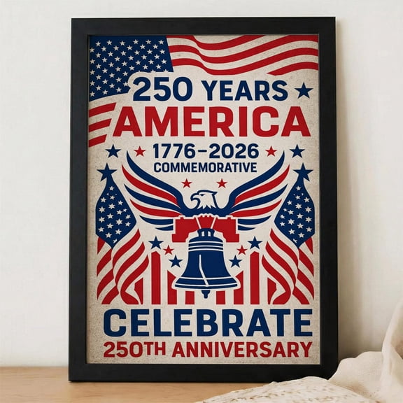 America 250 Declaration Independence 1776 Poster Unframed Paper Poster 8x10in