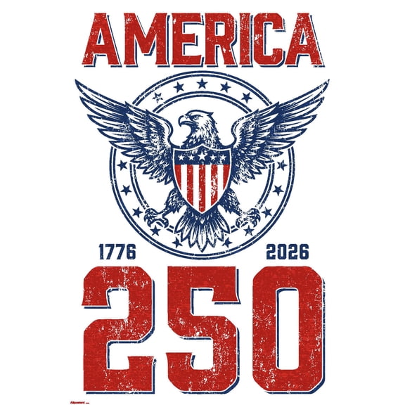 America 250 - Eagle Seal Wall Poster, 14.725" x 22.375"