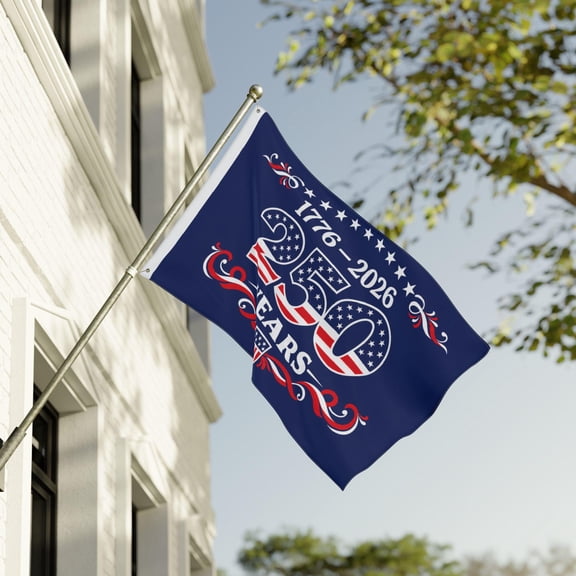 America 250 Flag 1776 2026, 250 Years USA Flag, Patriotic Boat Flag, 4th of July Decor, American Anniversary Flag 12x18 POLE NOT INCLUDED Garden Flag