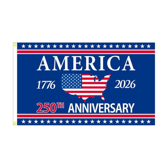 America 250 Flag, 24X36 In, Allegiance Usa Flag, Patriotic Decor, Anniversary Decorations, Outdoor Yard Decor, Red White Blue, 1 Pc