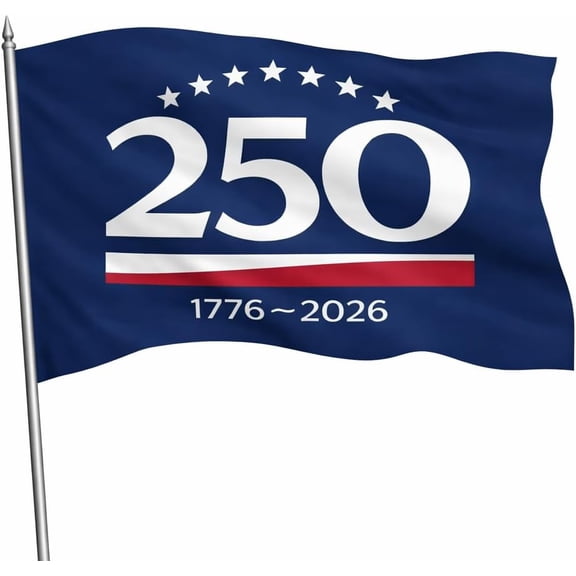 America 250 Flag – 250th Anniversary USA Double Sided 3-Ply Outdoor Flag, We The People 1776-2026 Patriotic Yard & House Banner for 4th of July
