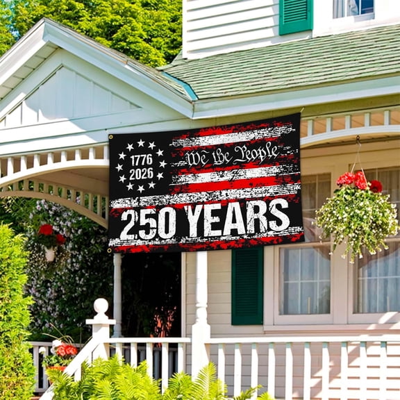 America 250 Garden Flag,USA 250th years Anniversary Patriotic Banner Double-Sided with Eagle Design, 1776-2026 Commemorative-2PCS