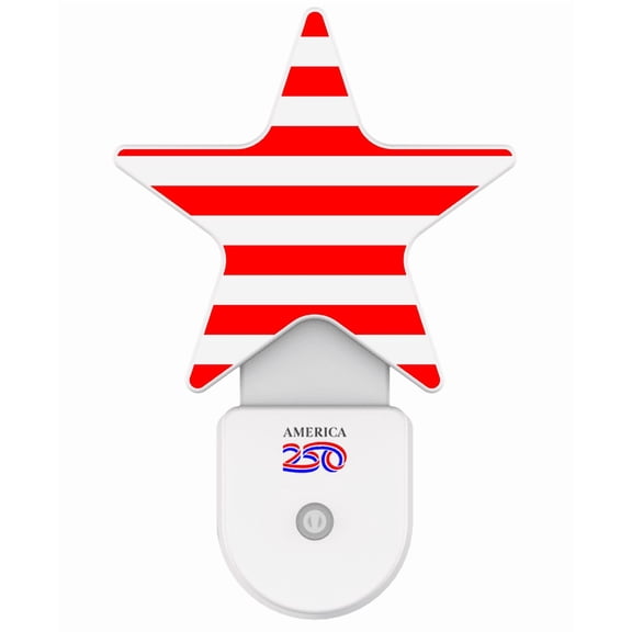 America 250 Star Light-Sensing LED Automatic Night Light