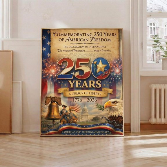 America 250 Matte 1776 To Print Vertical Independence Day Decor Office Gallery Wall For Him Un, Unframed Paper Poster 8x10in