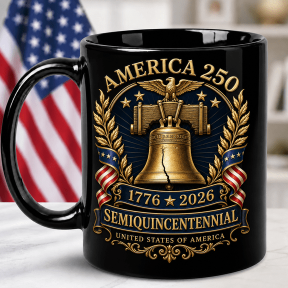America 250 Mug Semiquincentennial USA 1776-2026 Patriotic 2D Flat Mug Gift