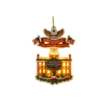 America 250 Ornament Patriotic Text US FLAG Acrylic Hanging Ornament for Patriotic Holiday Historic Anniversary Party Decor Memorial Collectible Display