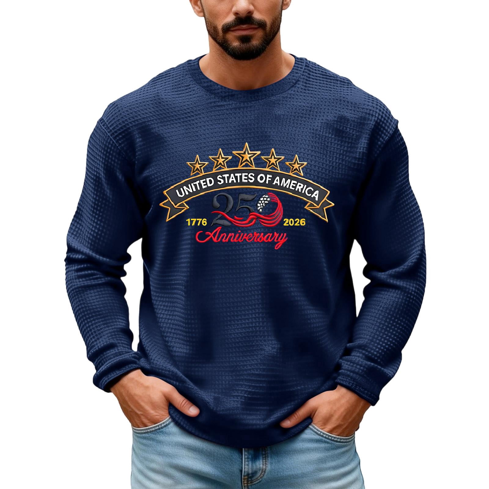 America 250 Shirt for Men American Flag Graphic Long Sleeve Tee Fishing ...