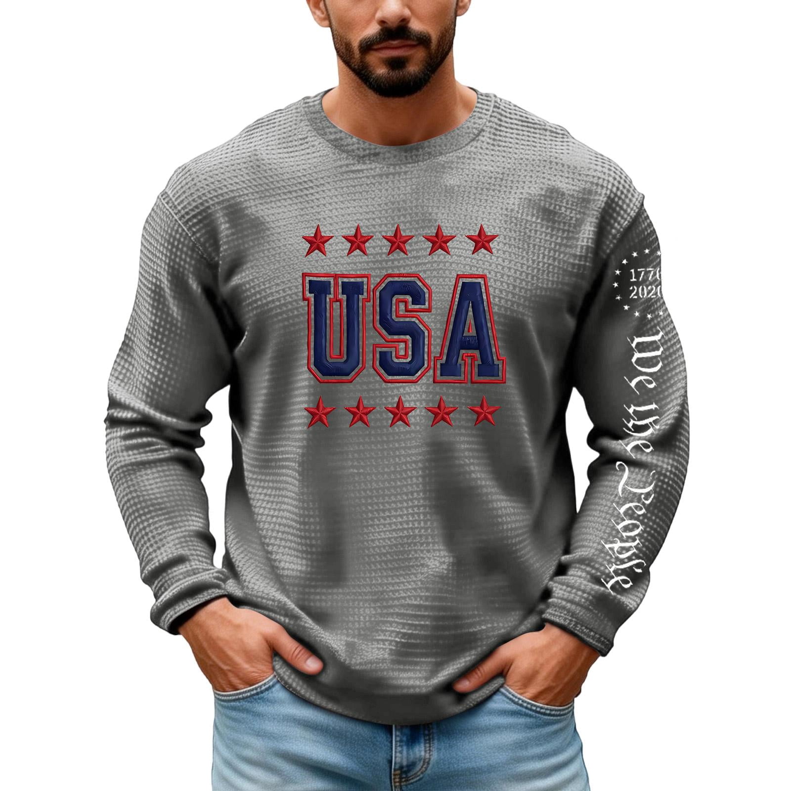 America 250 Shirt for Men Crewneck Pullover Sweatshirts Men's Long ...