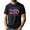 thumbnail image 1 of America 250 T-Shirt Men's Patriotic USA 1776-2026 Semiquincentennial Anniversary Graphic Tee, 1 of 6