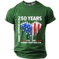 thumbnail image 1 of America 250 Tshirt Men's USA Independence Day Patriotic Fourth of July Tee 4Th of July Shirts for Men Green XXXL, 1 of 2