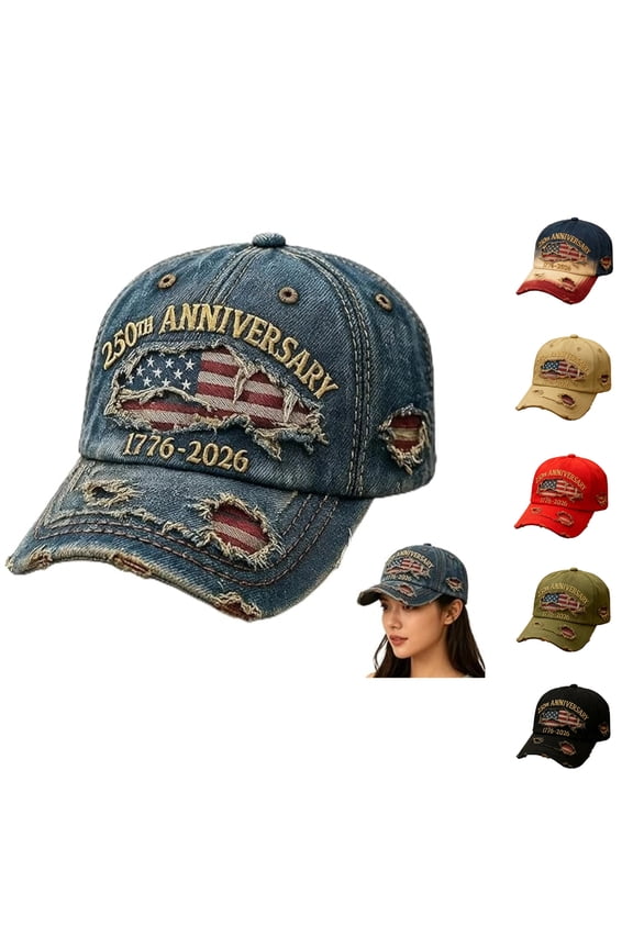 America 250 USA Adjustable Cap - 1776-2026 250th Anniversary Patriotic Casual Baseball Hat