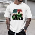 thumbnail image 1 of America 250 Unisex USA Farm Tractor Graphic Patriotic Casual Short Sleeve Tee Mens 4Th of July T Shirts White XXL, 1 of 4