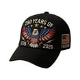 thumbnail image 1 of America 250 Year Anniversary Cap, Patriotic Retro Washed Baseball Hat, Adjustable Tribute Style, Celebrate Independence Day, Memorial Day and 4th of July, Printed Design, 1 of 9