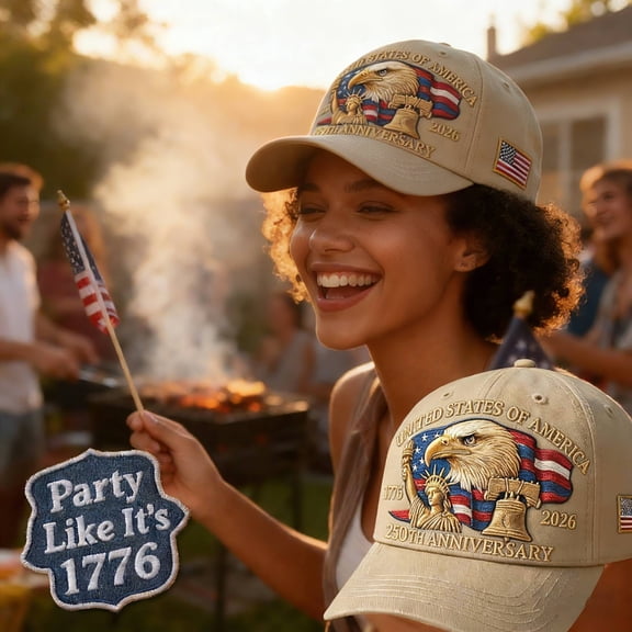 Gorra Regalo América 250 Años Aniversario, Sombrero Retro Patriótico Ajustable, Estilo Conmemorativo de Béisbol, Celebra U.S. 1776–2026, Presente Perfecto para Familia y Amigos