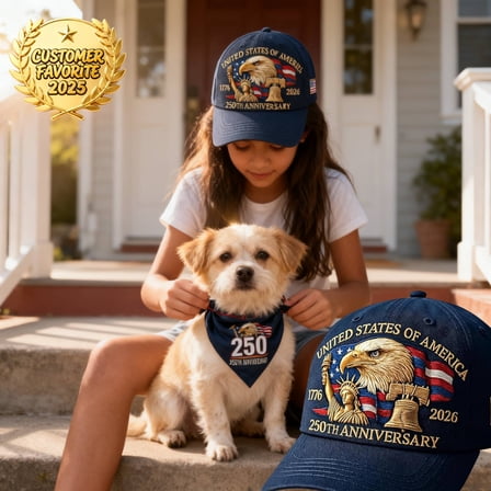 America 250 Year Anniversary Sports Cap, Retro Patriotic Baseball Hat, Adjustable Outdoor Tribute, Celebrate Independence 1776–2026 for Camping, Hiking, and Travel