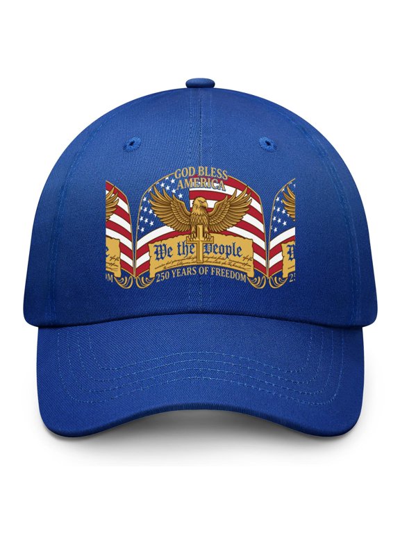America 250 Year of Freedom 1776-2026 Spread Eagle Wings Snapback Hat Structured 6-Panel Minimalist Cap for Urban Streetwear and Sports